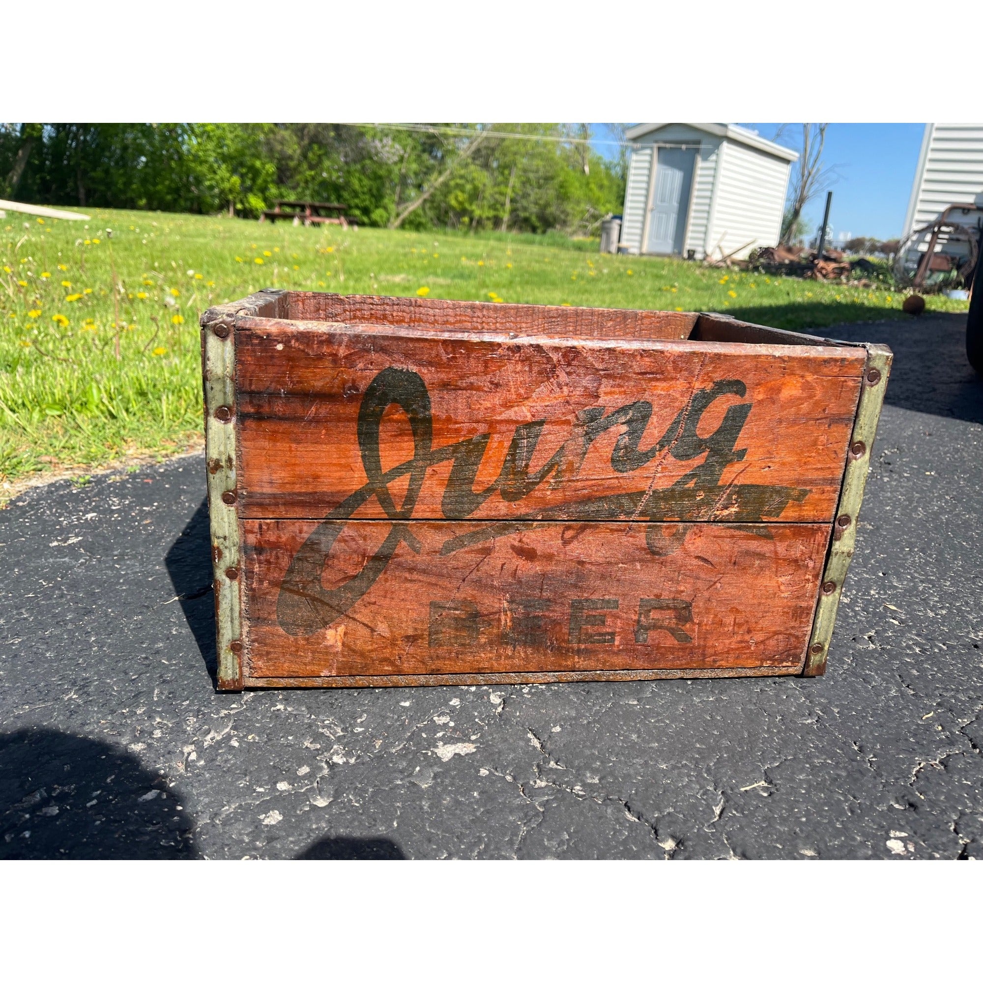 Vintage Jung Beer Milwaukee Wisconsin Wooden Beer Crate Case Box Brewery Co.