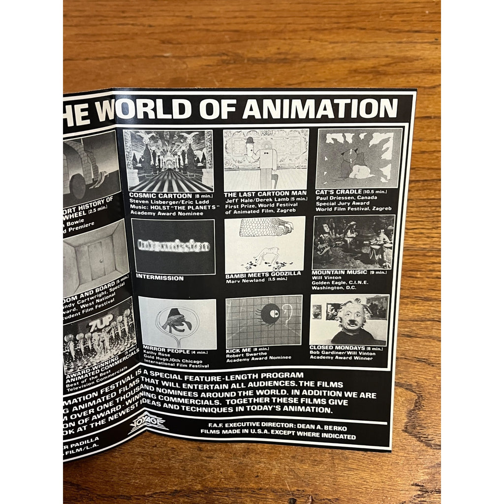 Fantastic Animation Festival Flyer Milwaukee 1977 Vinton Superman Pink Floyd