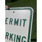 Vintage Metal Embossed" Permit Parking Only"  Heavy Metal Sign 18" x 12"
