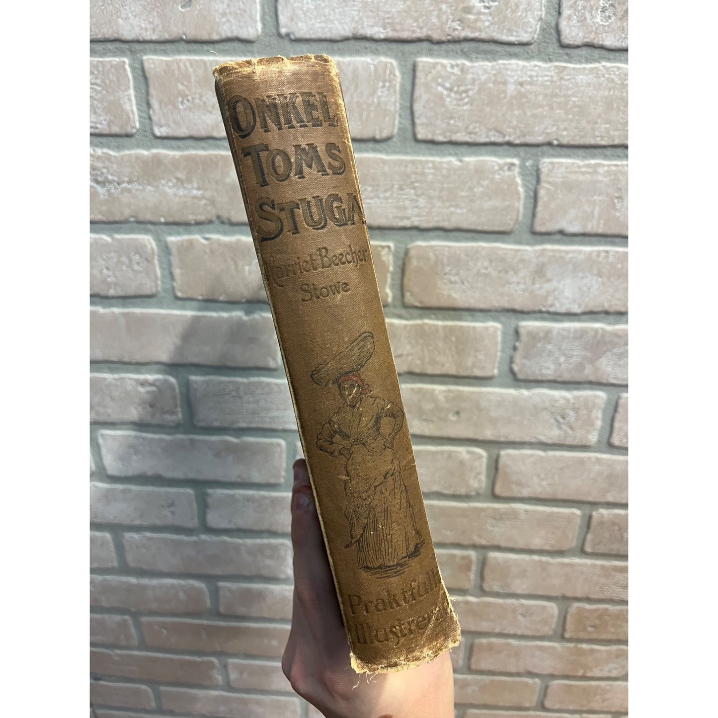 1897 Swedish Onkel Tom's Stuga Beecher Stowe Hardcover Book Antique Vintage