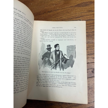 1897 Swedish Onkel Tom's Stuga Beecher Stowe Hardcover Book Antique Vintage
