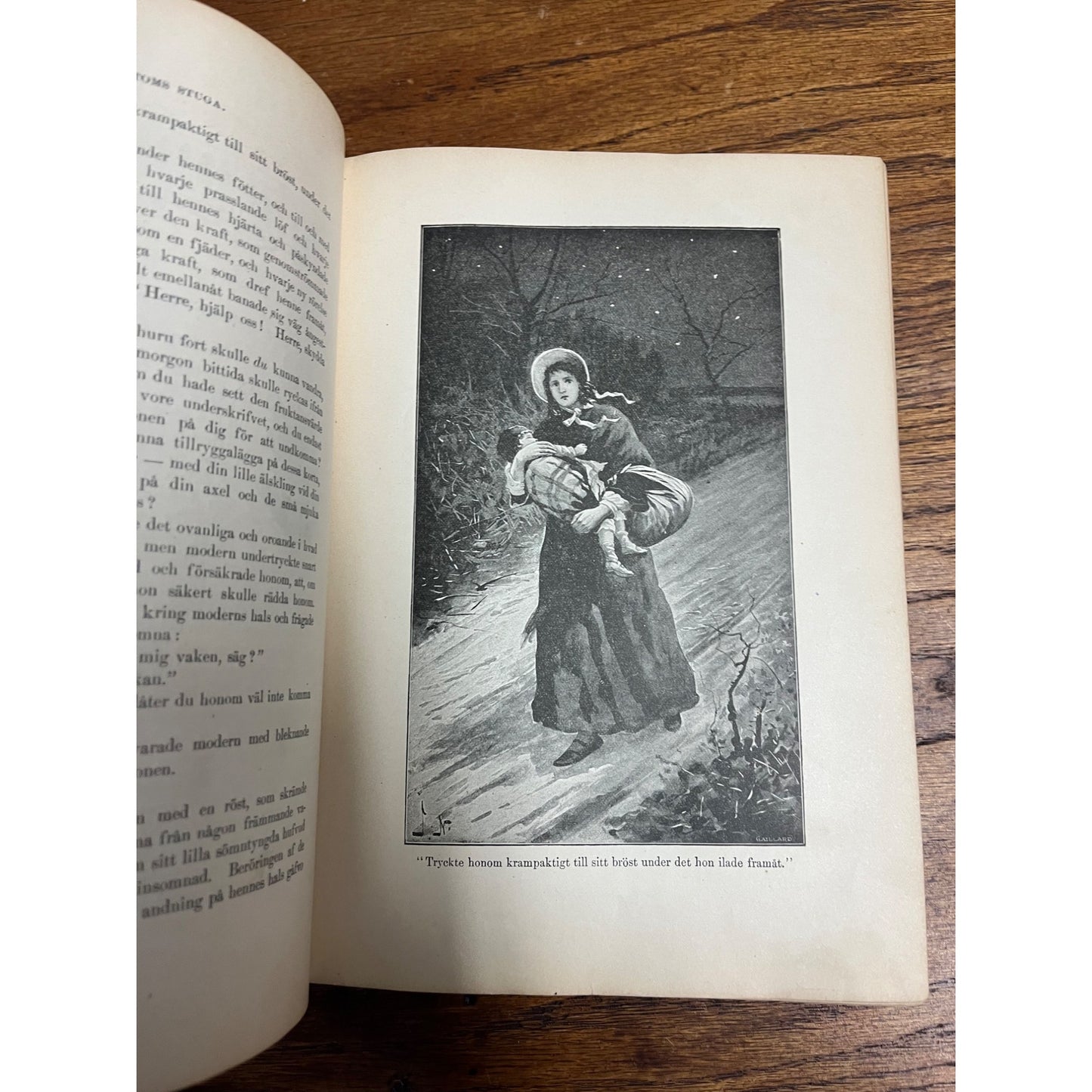 1897 Swedish Onkel Tom's Stuga Beecher Stowe Hardcover Book Antique Vintage