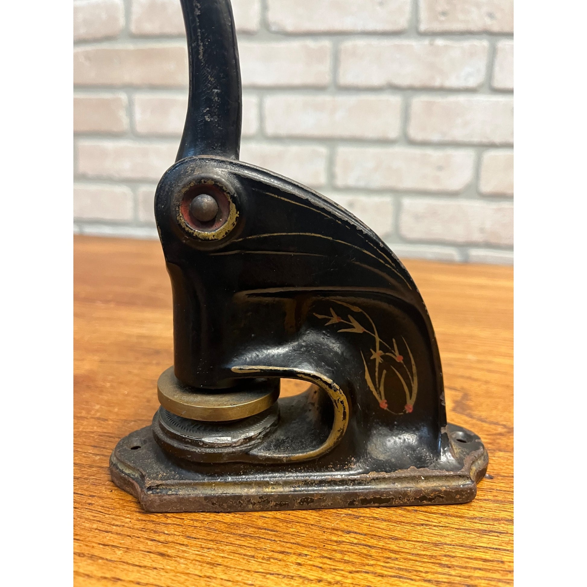 Antique Notary Public Mystic Workers Of The World Cast Iron Seal Stamp