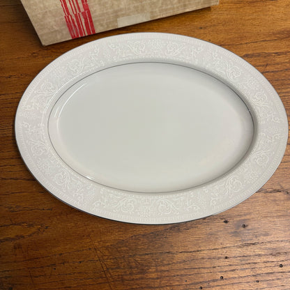 Salem Translucent Fine China NOS Meat Platter 14" x 10"