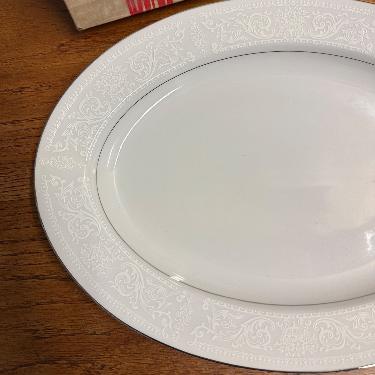 Salem Translucent Fine China NOS Meat Platter 14" x 10"