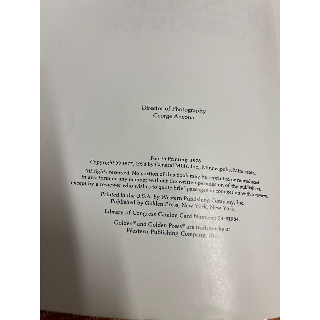 Vintage Betty Crockers Cooky Book (1978) Cookie Recipe Cookbook + Desserts