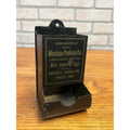 Antique Farm Produce Tin Litho Match Holder Sign Ashley Knowlton Mosinee Wi Eggs