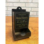 Antique Farm Produce Tin Litho Match Holder Sign Ashley Knowlton Mosinee Wi Eggs