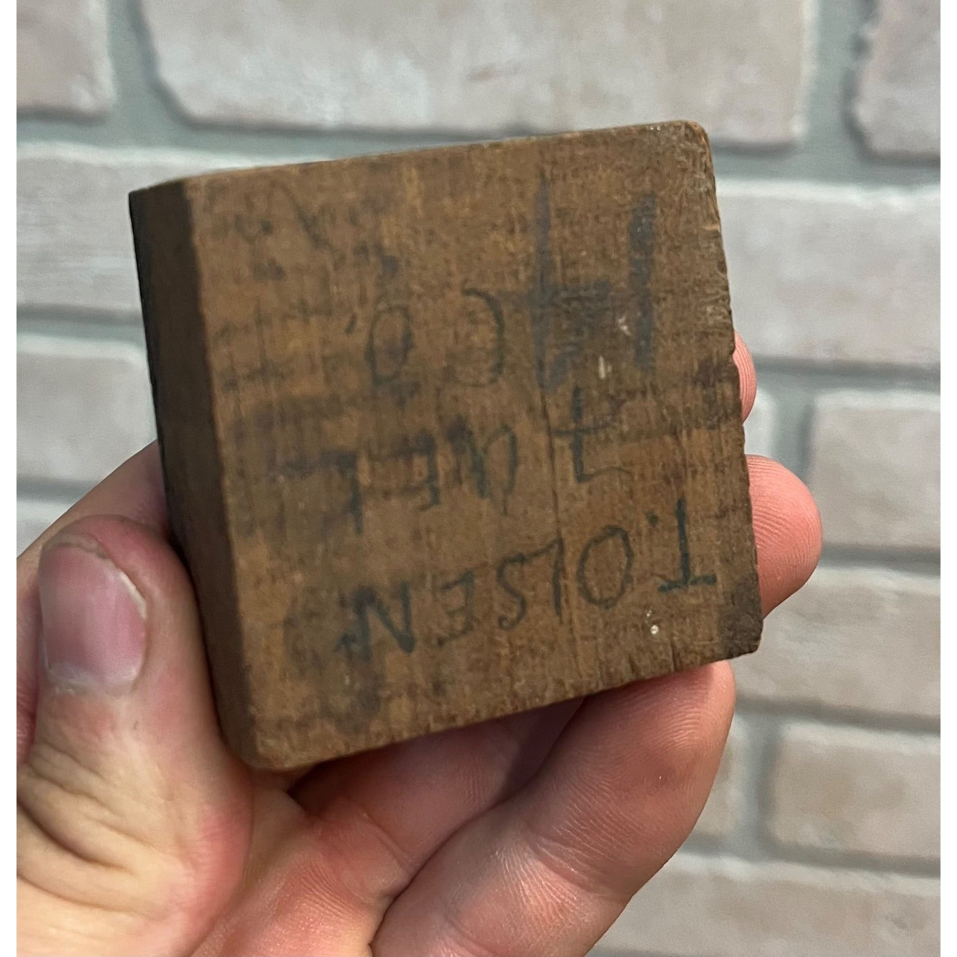 Vintage Letterpress Printing Block Old King Coal Advertising Copper