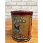 Vintage Union Leader Eagle Tobacco Can Lidded Round 6"