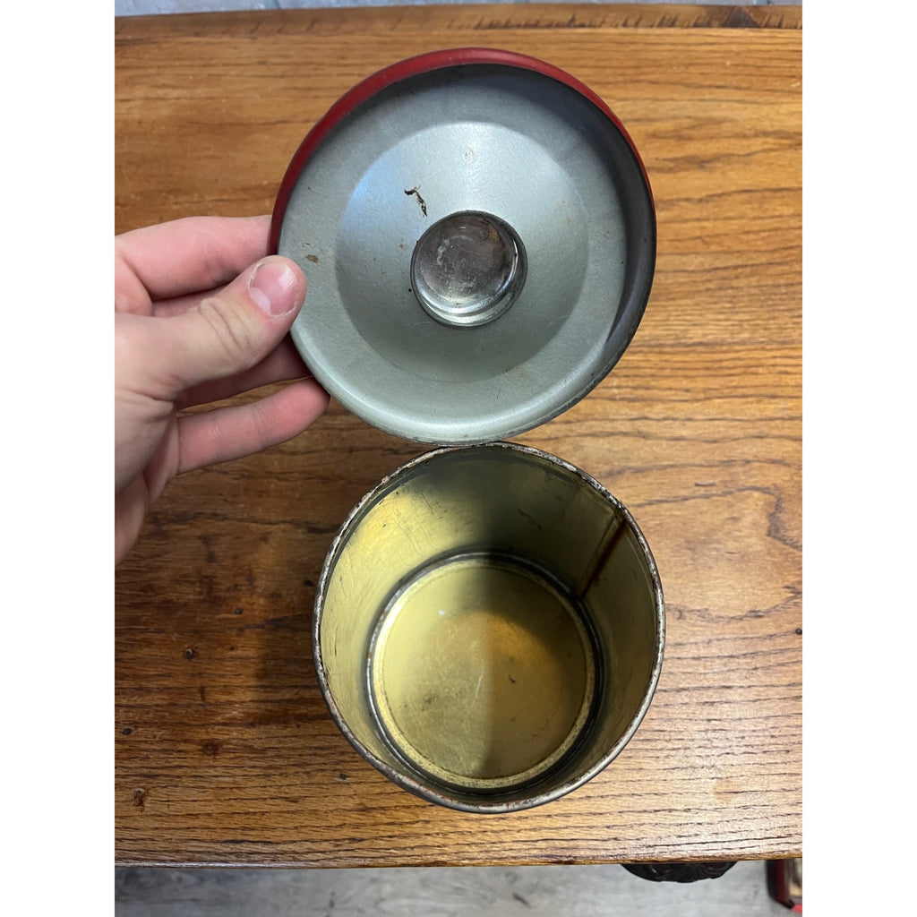 Vintage Union Leader Eagle Tobacco Can Lidded Round 6"