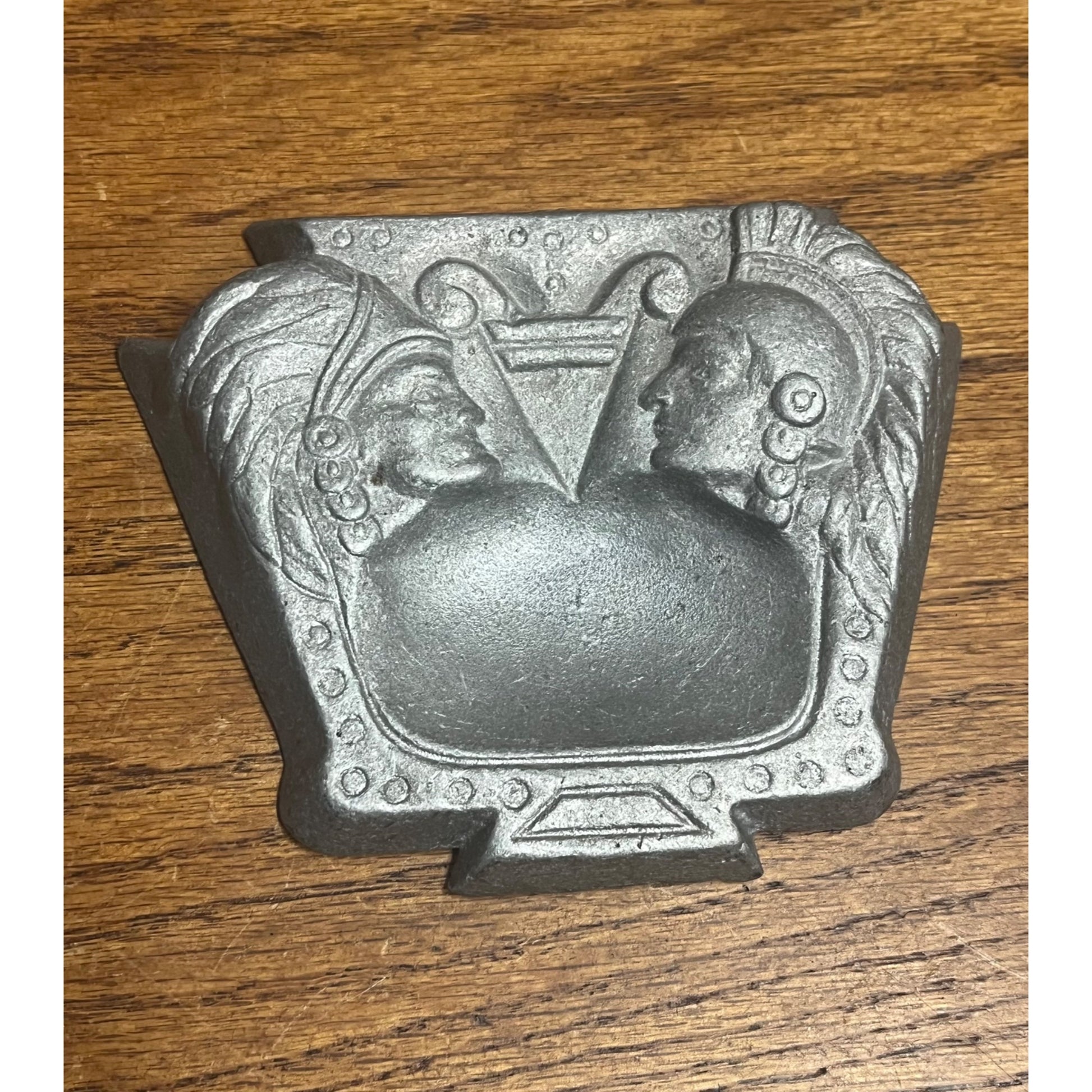 Vintage 1960s Waupun WI 1st Heat Metal Parts Corp. Foundry Ashtray Advertising