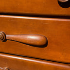 Vintage 1940s Highboy Dresser Chest Of Drawers Relief WWII Airplane Inman Furniture Co.