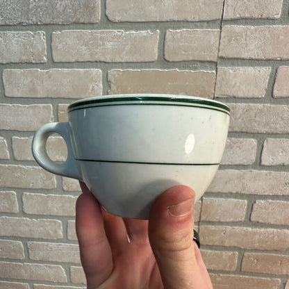 Vintage Jackson Vitrified China Green Stripe Restaurant Ware Coffee Cup