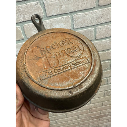 Cracker Barrel 6.5" Inch Cast Iron Skillet "Old Country Store" Lodge 3-Notch