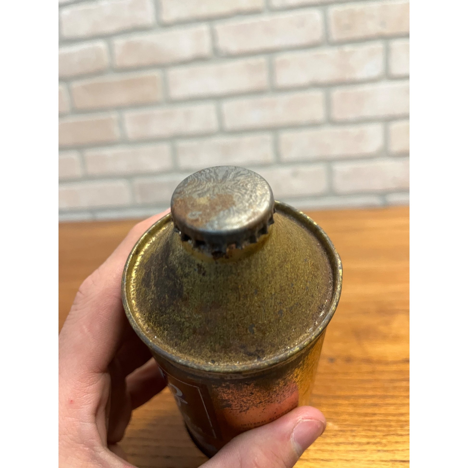 Original Vintage 1940s Schlitz 12oz Cone Top Beer Can With Cap IRTP Milwaukee WI