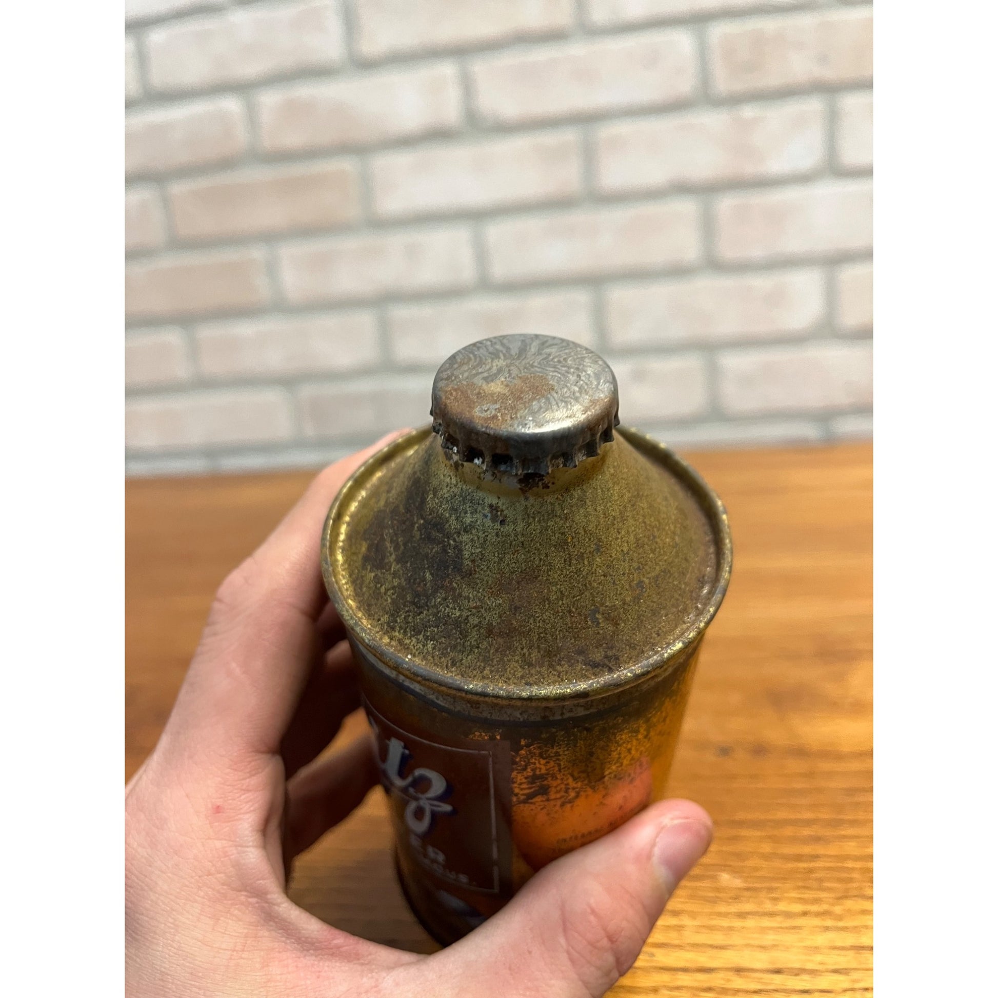 Original Vintage 1940s Schlitz 12oz Cone Top Beer Can With Cap IRTP Milwaukee WI