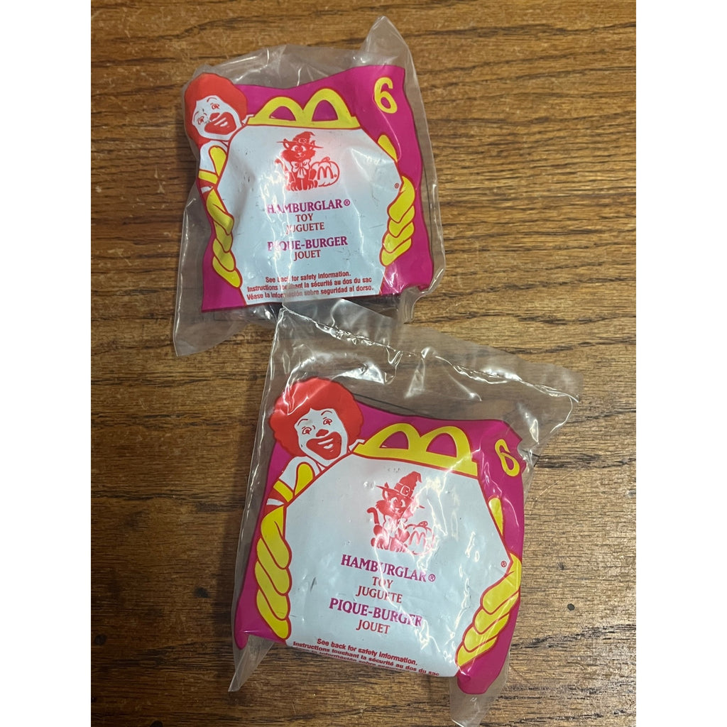 McDonald's 1998 Haunted Halloween Hamburglar Happy Meal Toy (3) New & Loose
