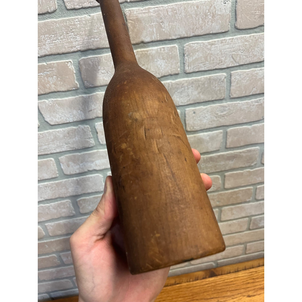 Antique Primitive Wooden Potato Masher Kitchen Utensil Tool Farmhouse AAFA 14.5"