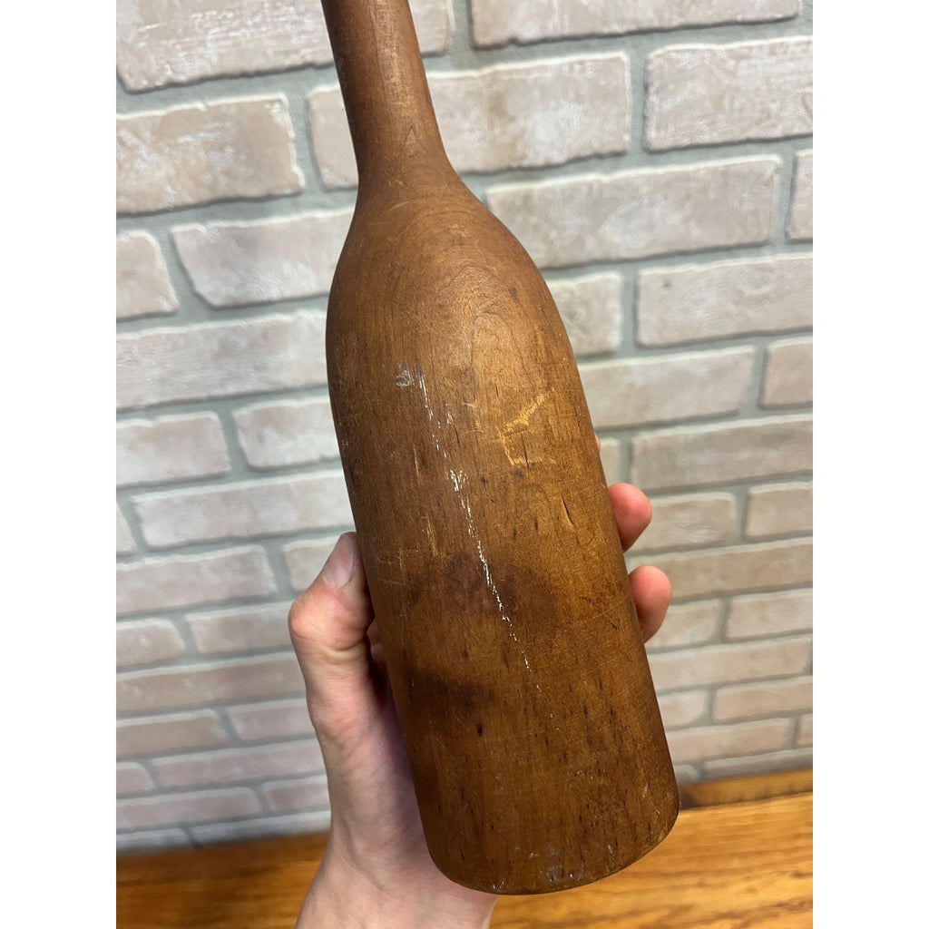 Antique Primitive Wooden Potato Masher Kitchen Utensil Tool Farmhouse AAFA 14.5"