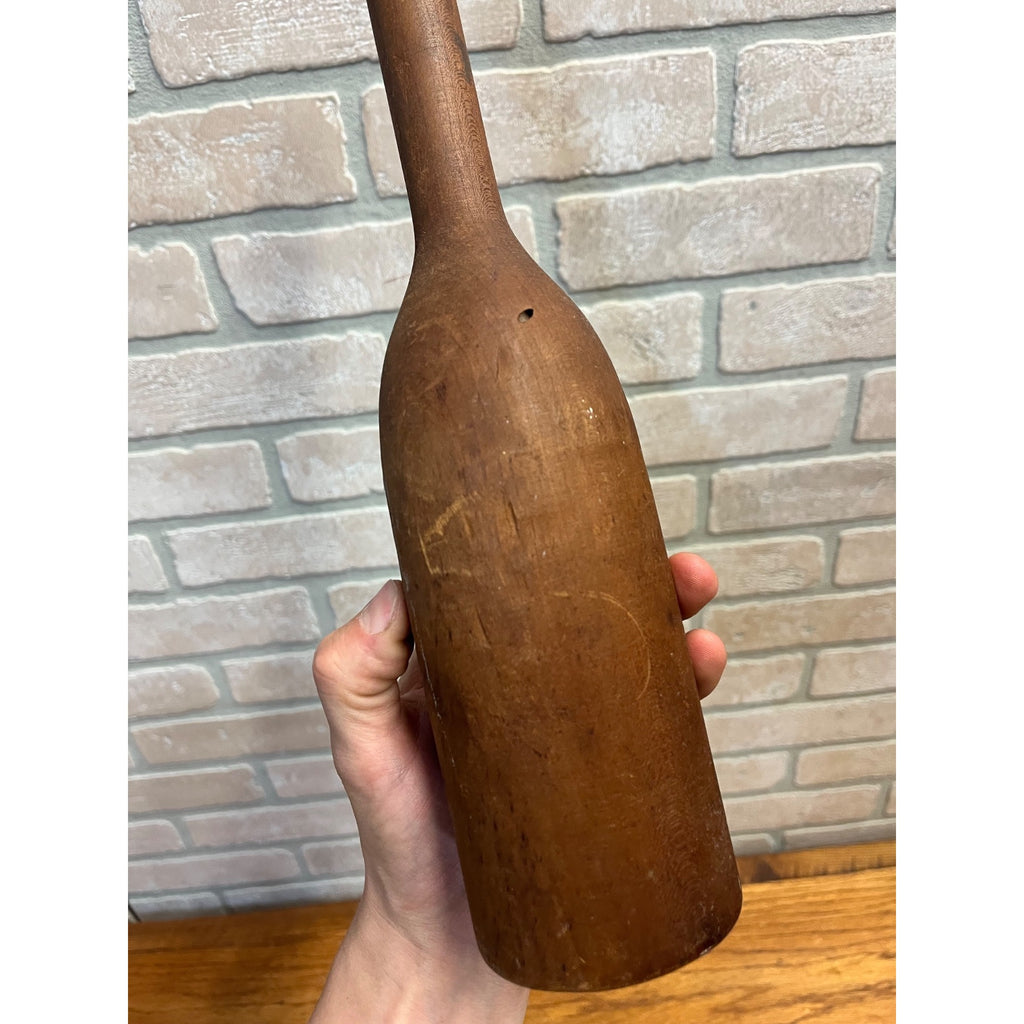 Antique Primitive Wooden Potato Masher Kitchen Utensil Tool Farmhouse AAFA 14.5"
