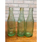 (3) 1920s Beloit Wis Kantor's Kantor Soda Bottle Aqua Rough