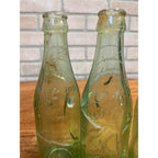 (3) 1920s Beloit Wis Kantor's Kantor Soda Bottle Aqua Rough