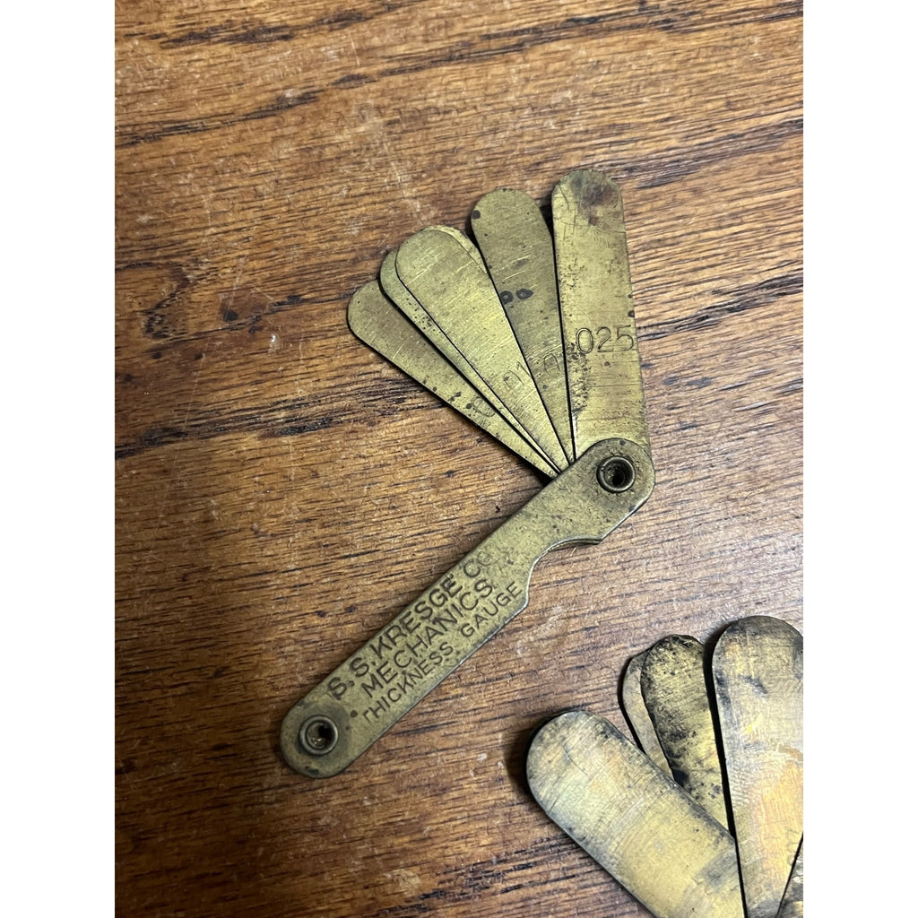 Vintage S.S. Kresge Co. Mechanics Thickness Gauge Tool Lot (2)