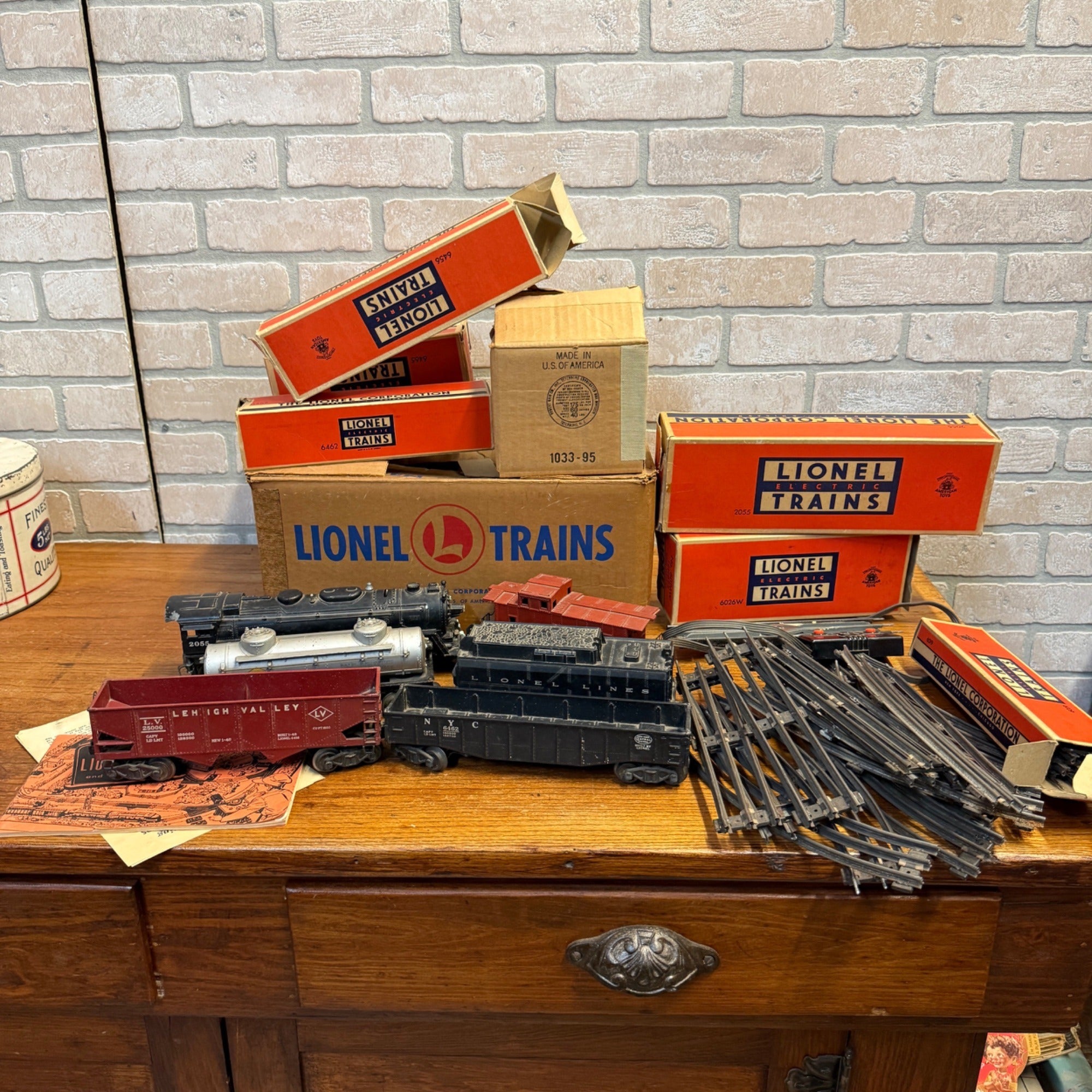 Lionel 1503WS Train Outfit O-27 w/ 2055 Loco, Tender Cars, Train Set W/ Box Untested