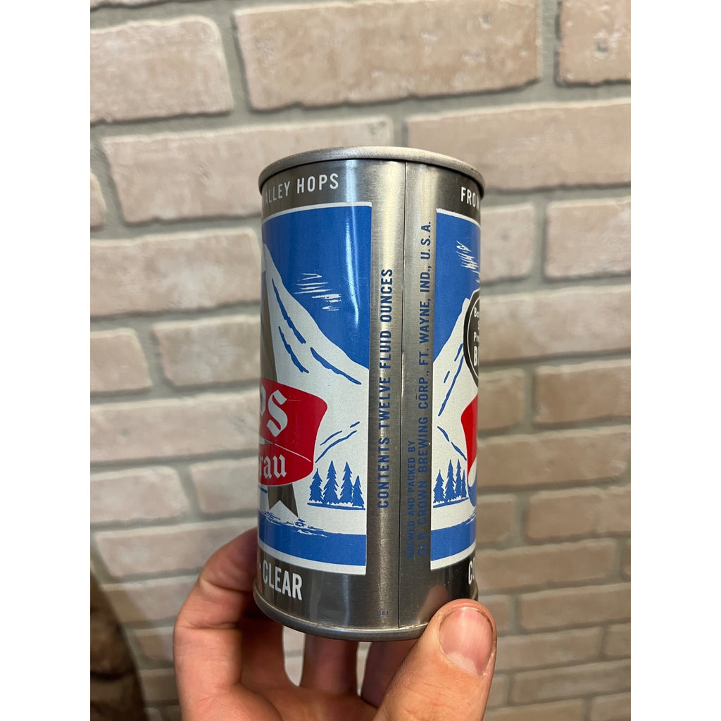 Alps Brau Bavarian Style Flat Top Beer Can - Near MINT - Centlivre Brewing Corp.
