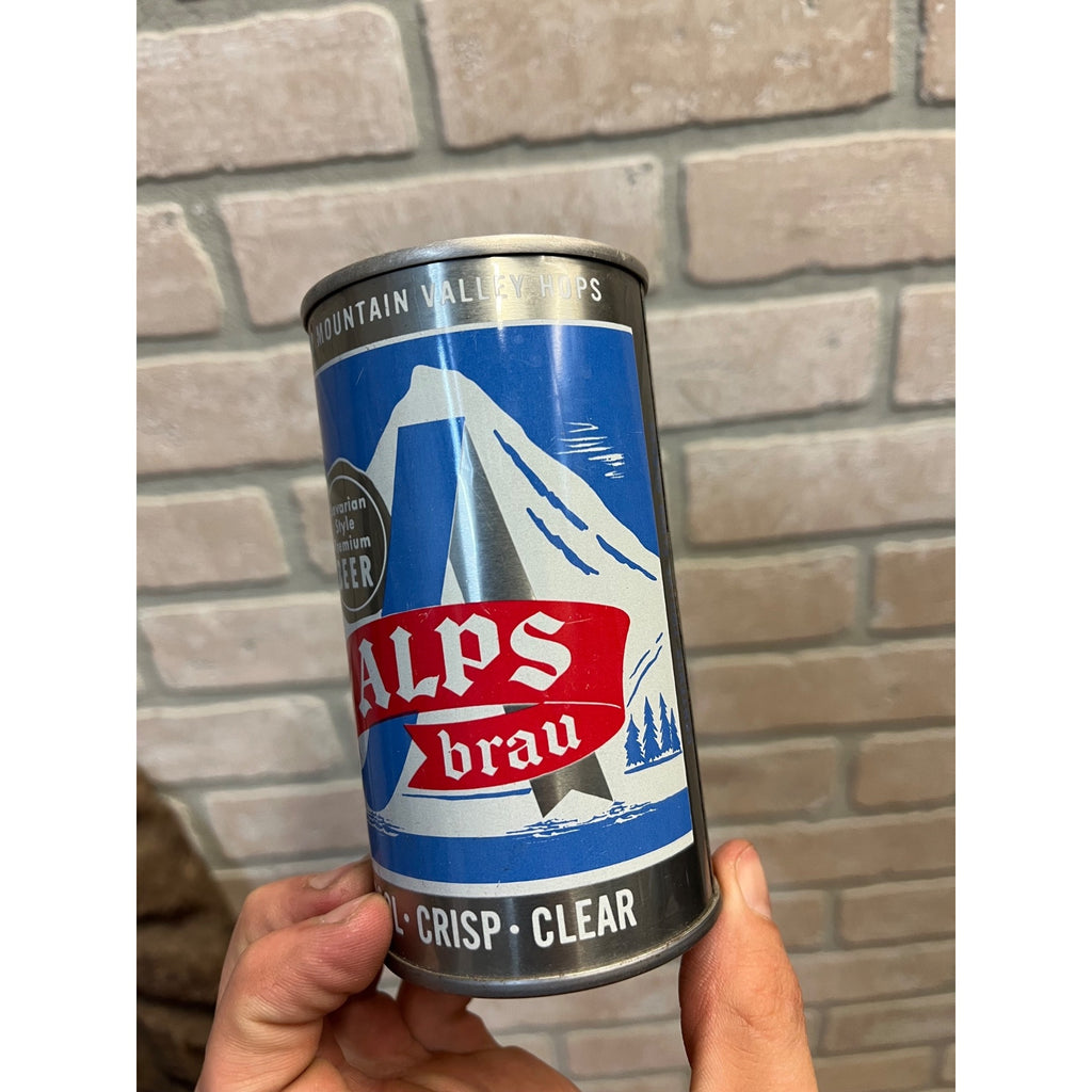 Alps Brau Bavarian Style Flat Top Beer Can - Near MINT - Centlivre Brewing Corp.