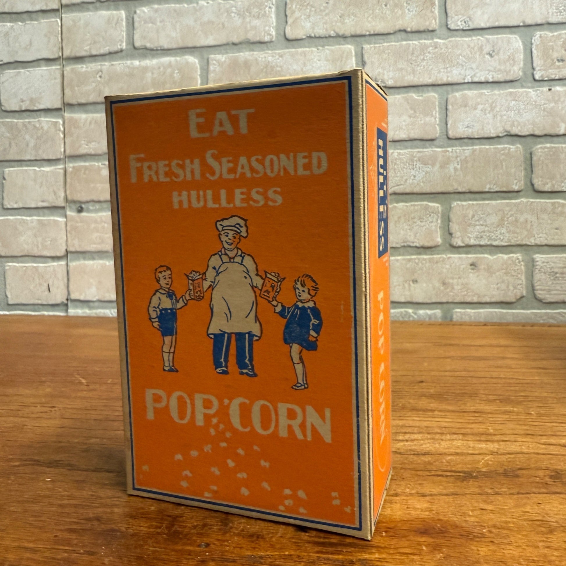 Vintae Eat Hulless Seasoned Popcorn Grocery Kitchen Decor Box