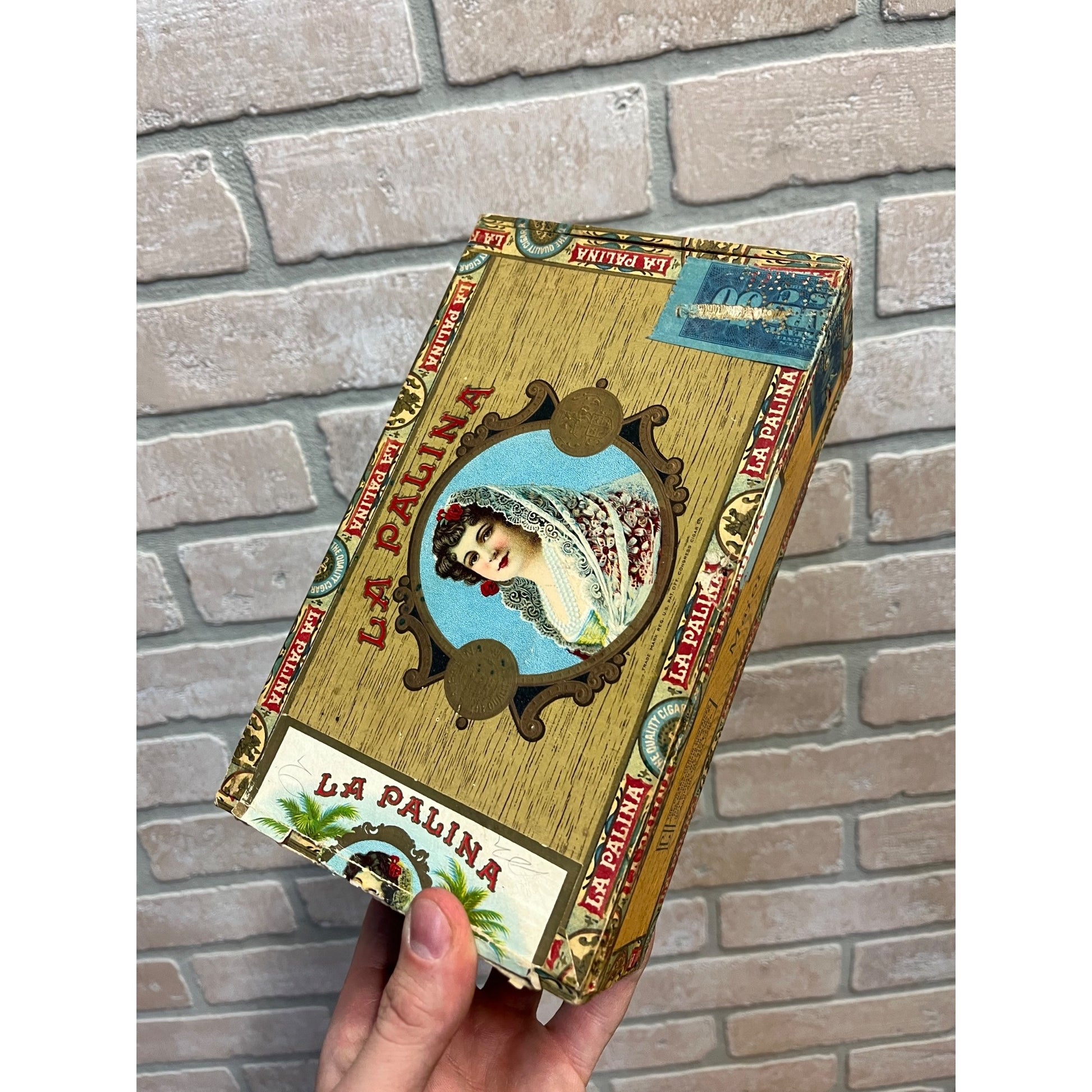 Vintage La Palina Major Cigars Advertising Box Empty Congress Cigar Co. NY