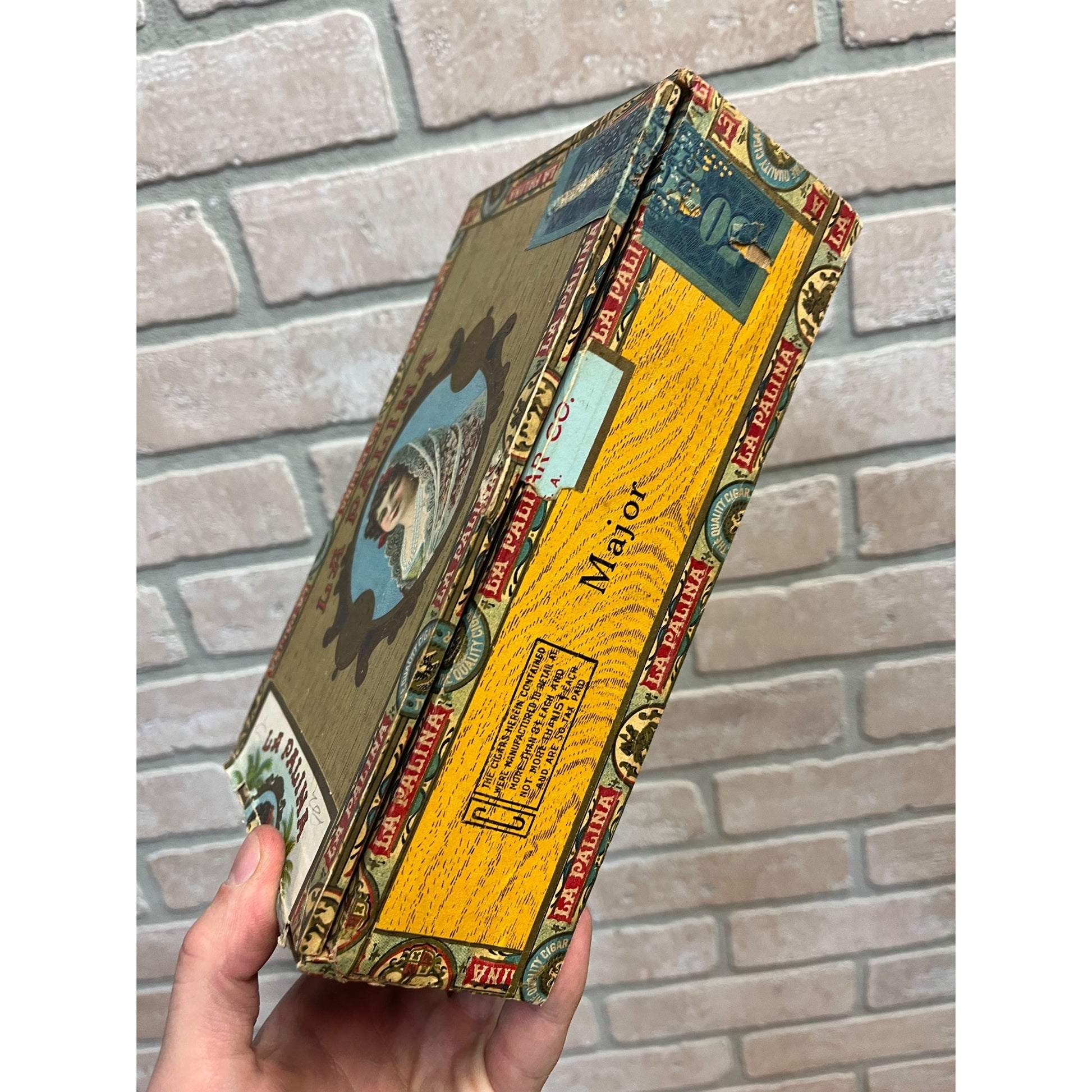 Vintage La Palina Major Cigars Advertising Box Empty Congress Cigar Co. NY