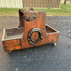 Antique Primitive 1800s Wooden Farm Horse Farrier Blacksmith Tool Box Tote OOAK