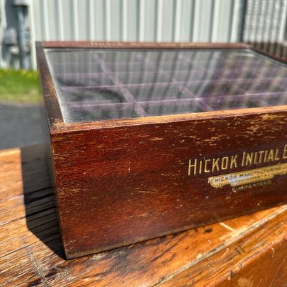 Original Vintage Hickok Initial Belts & Buckles General Store Display Advertising Case