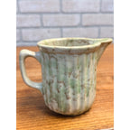 Antique Random Lake Dairy Wis Stoneware Pitcher Spongeware Advertising Creamer