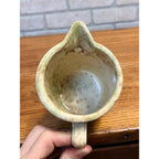 Antique Random Lake Dairy Wis Stoneware Pitcher Spongeware Advertising Creamer