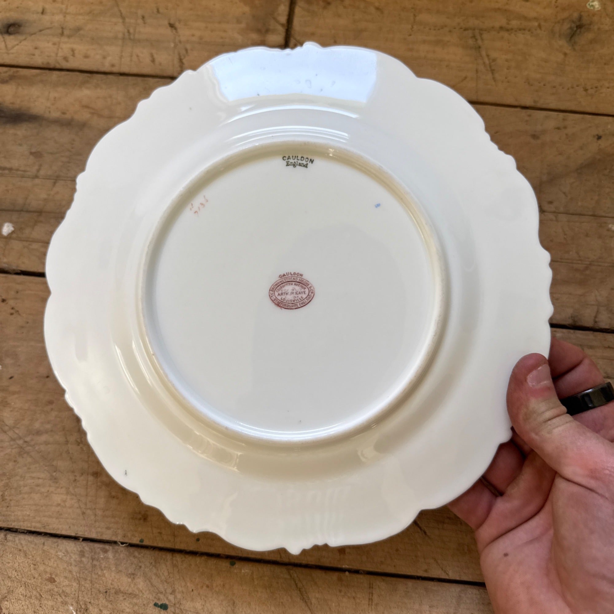 Vintage Westhead Moore "Cauldon" 9" Luncheon Plate England China Scattered Roses
