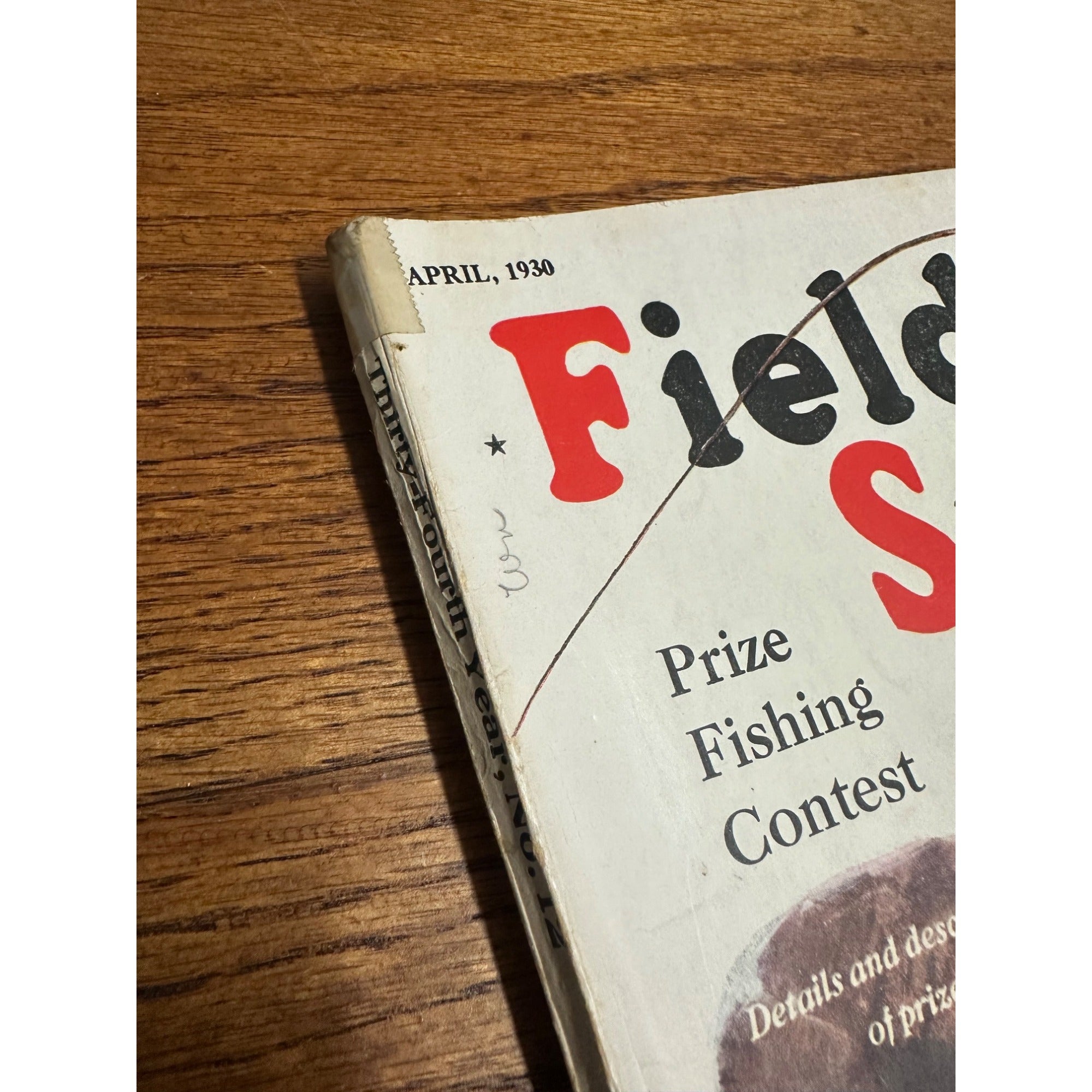 Vintage Field & Stream Outdoorsman Magazine (April 1930) No 12 Hunting Fishing