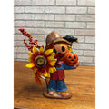 Vintage 1970’s Light Up Ceramic Scarecrow For Sale Pumpkins Halloween