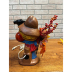 Vintage 1970’s Light Up Ceramic Scarecrow For Sale Pumpkins Halloween