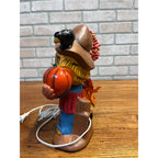 Vintage 1970’s Light Up Ceramic Scarecrow For Sale Pumpkins Halloween