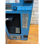 Vintage 1980s Coin-Operated Wall-Mount Pay Telephone Blue Steel Caller COCOT