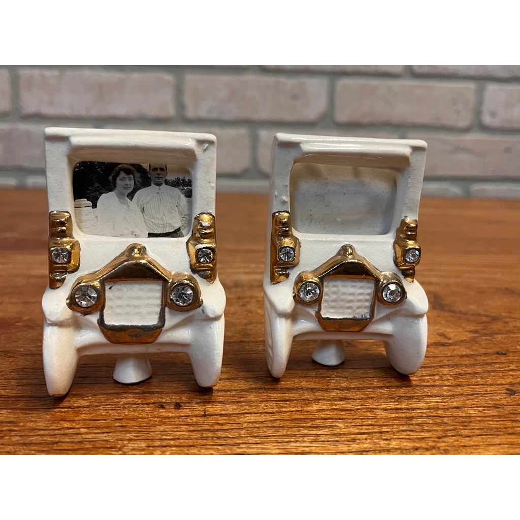 Vintage Photo Frame Japan Ceramic Model T Vintage Ceramic Car Frame Snapshot