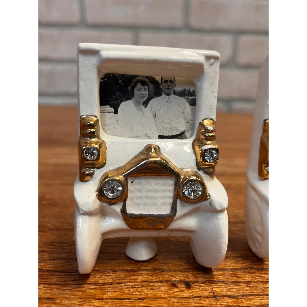 Vintage Photo Frame Japan Ceramic Model T Vintage Ceramic Car Frame Snapshot