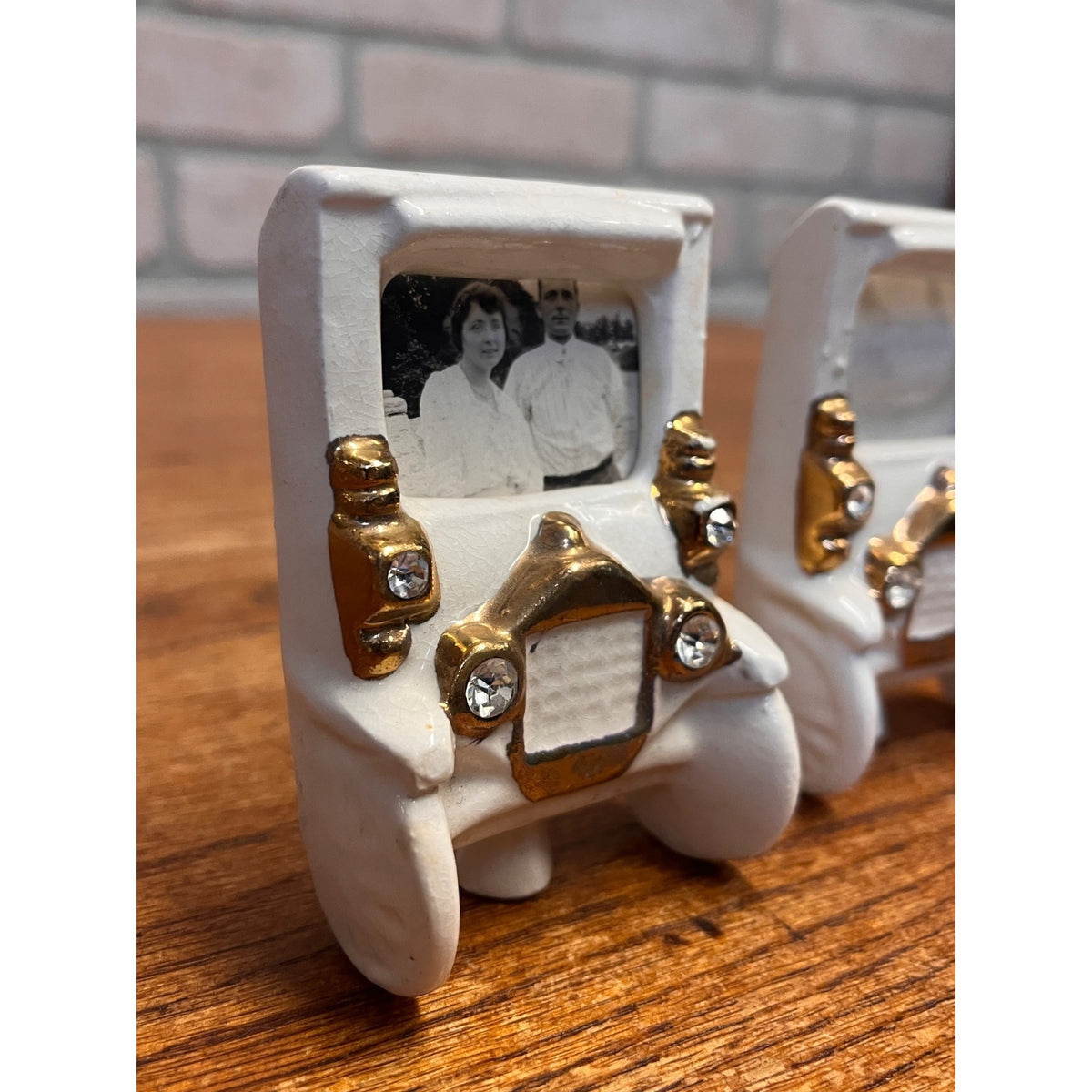Vintage Photo Frame Japan Ceramic Model T Vintage Ceramic Car Frame Snapshot