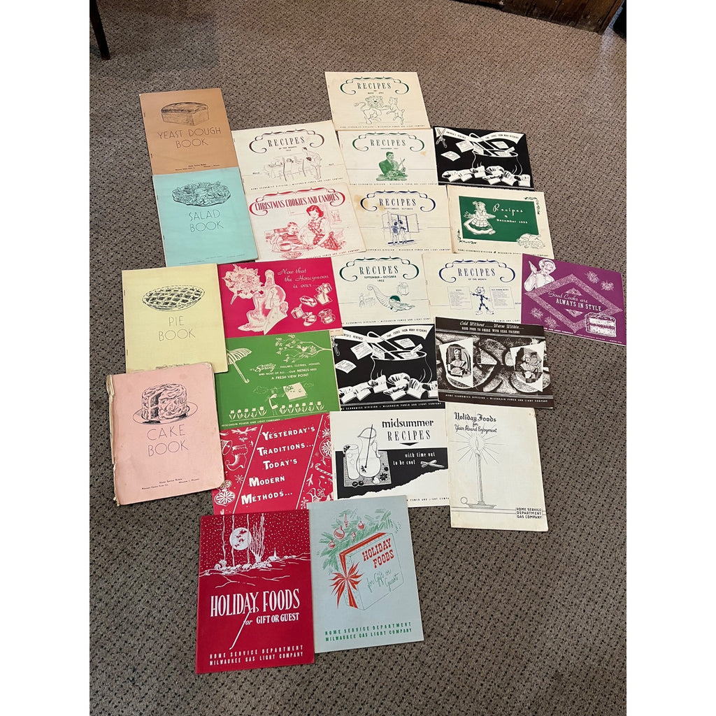 Vintage 1950s Wisconsin Power & Light Company Recipe Books Christmas Huge Lot