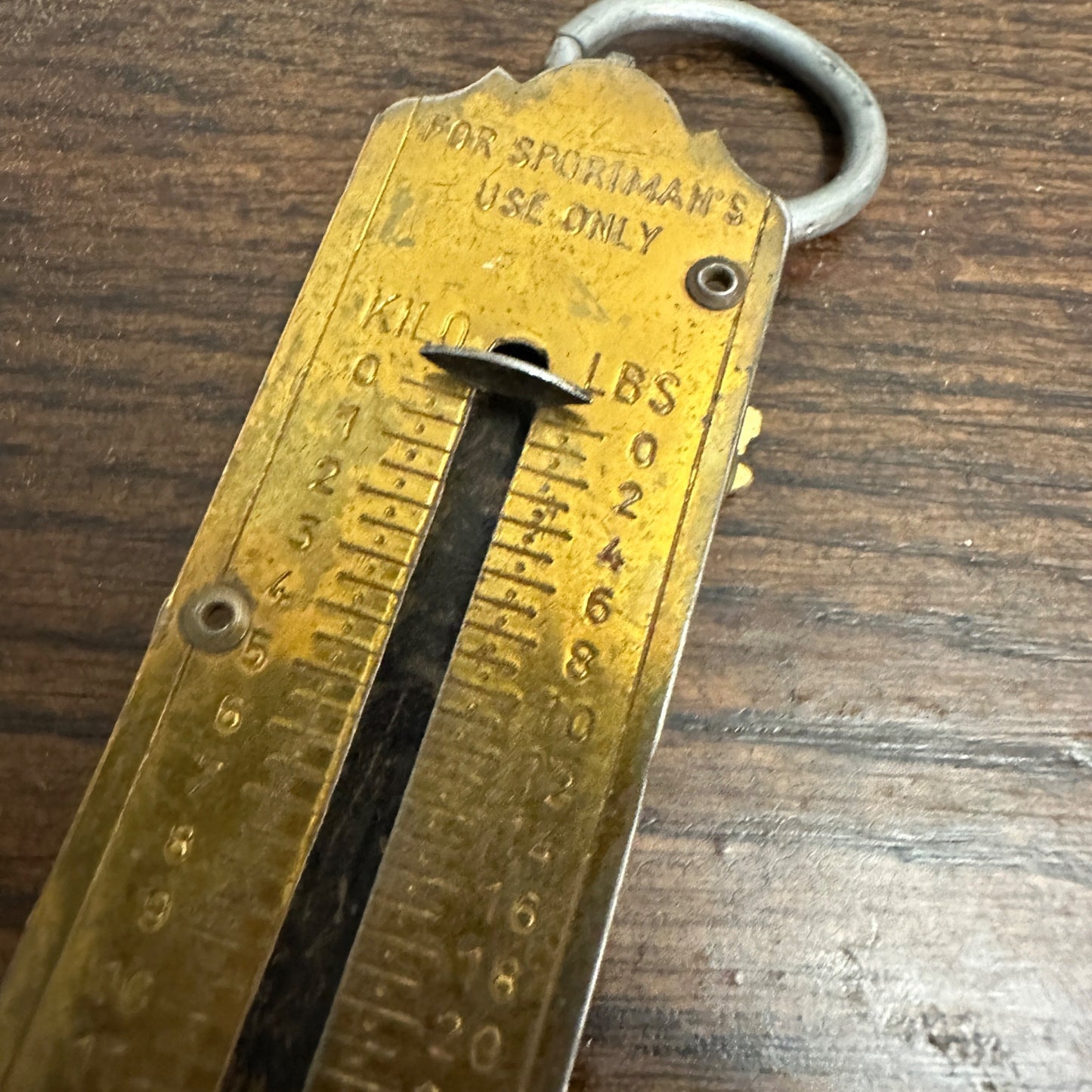 Antique Mini Brass Sportsmens Scale 27 pound Made in Germany