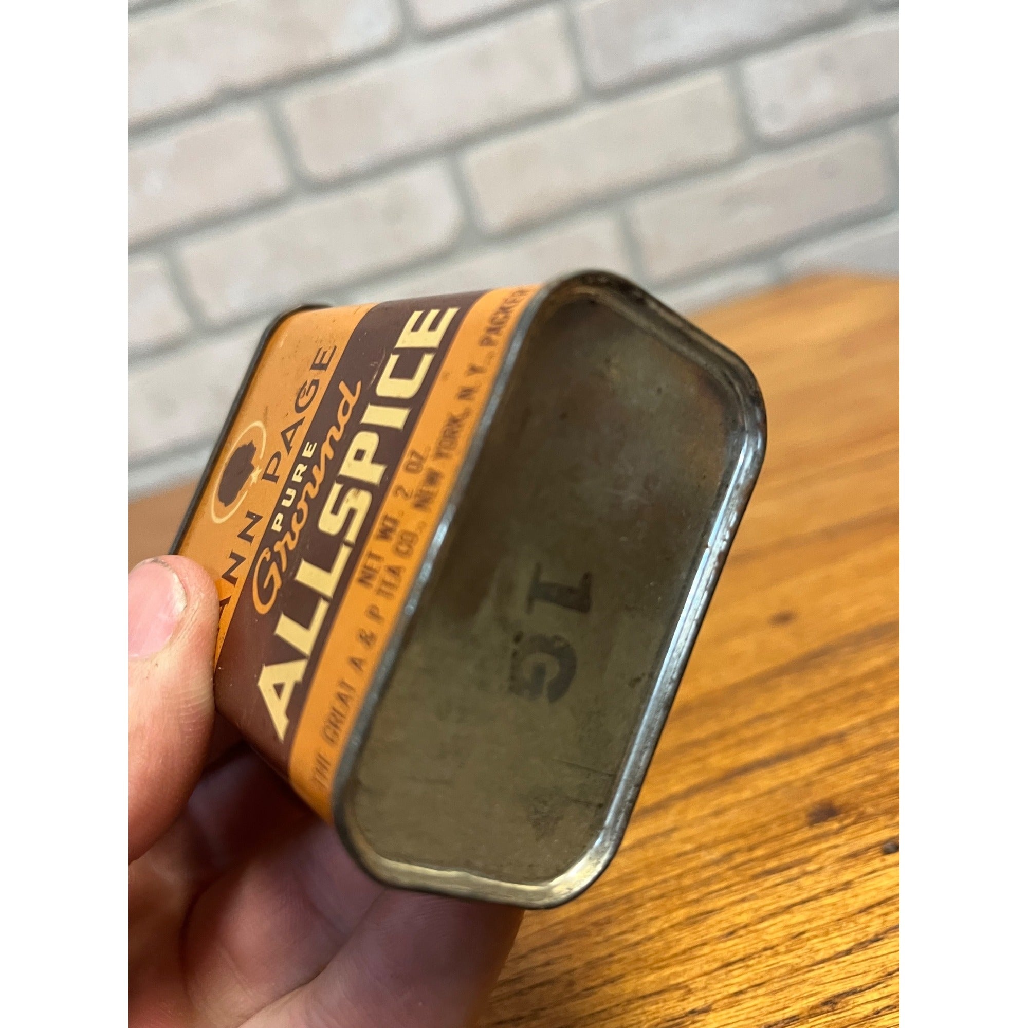 Vintage Ann Page Pure Ground Allspice Spice Tin Advertising Can The Great A&P Tea Co. New York, N.Y.